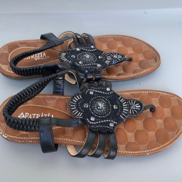 Patrizia By Spring Step Cleonata Rhinestone Thong Sandals. Size 10. - Picture 2 of 8